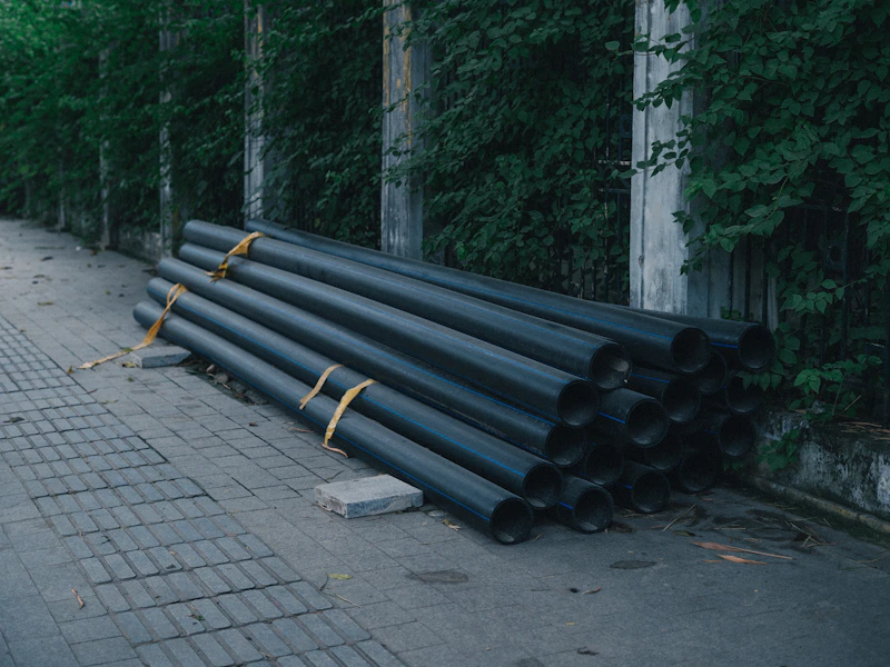 HDPE PN10 pipe bundle on site in Zambia