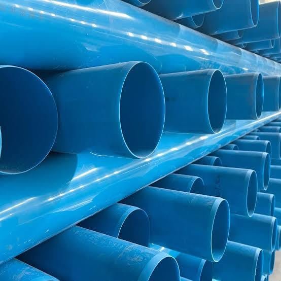 Blue U-PVC borehole casing pipes — Varahi Flow Master